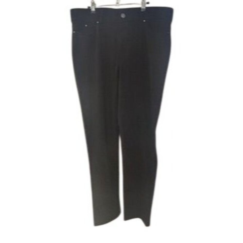 Roz & Ali Womens Classic Fit Black Skinny Pants Size 16 Slim High Waist Stretch
